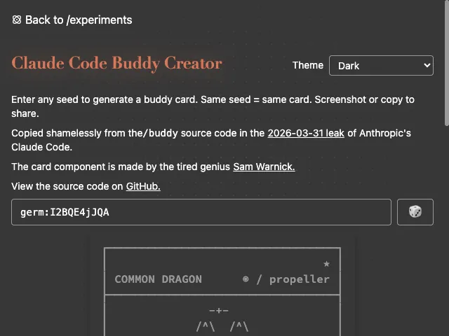 Claude Code Buddy Creator screenshot